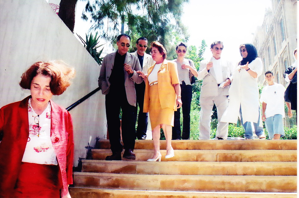 Kiarostami group being received in Monot Theater by Aimee Boulos