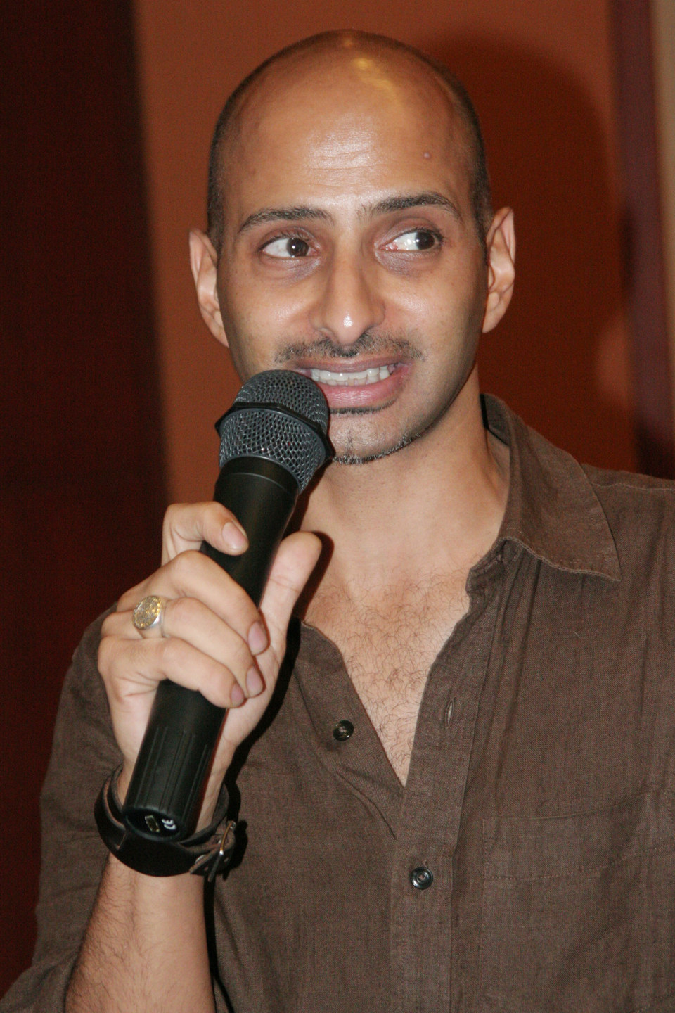 Bader ben Hirsi, presenting his film, A New Day In Old Sanaa