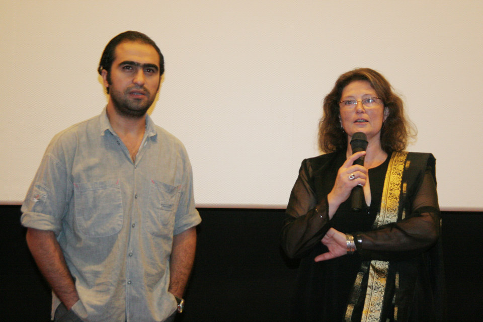 Directors Hala al Abdallah &amp; Ammar el Beik, presenting their film: I am the one who brings flowers to her own grave