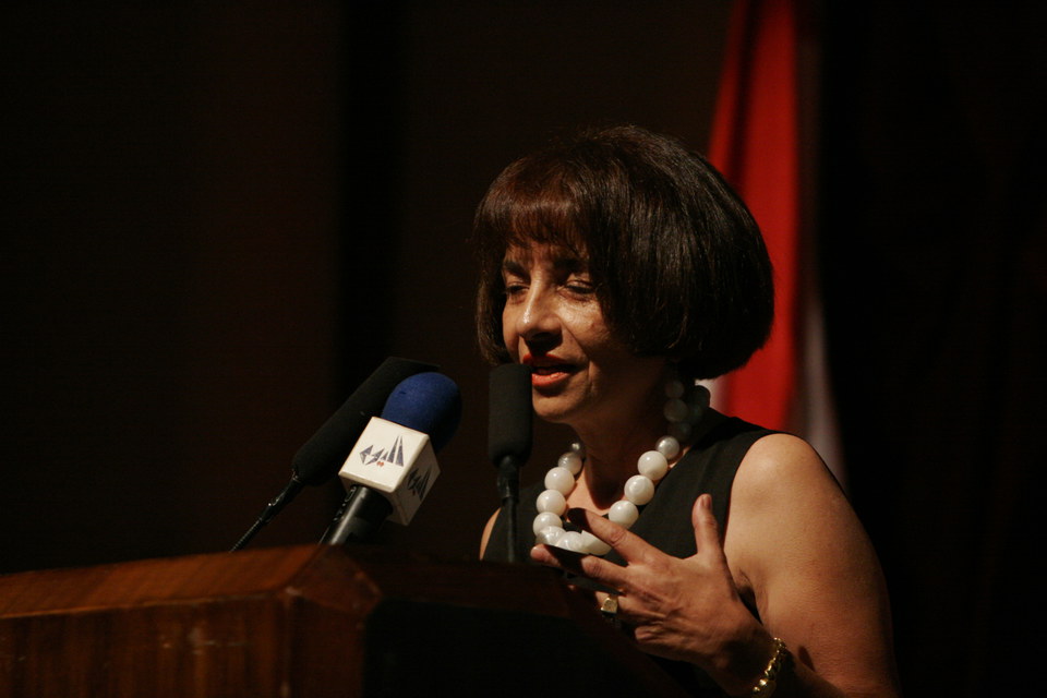 Colette Naufal introducing director of closing film Hany Tamba