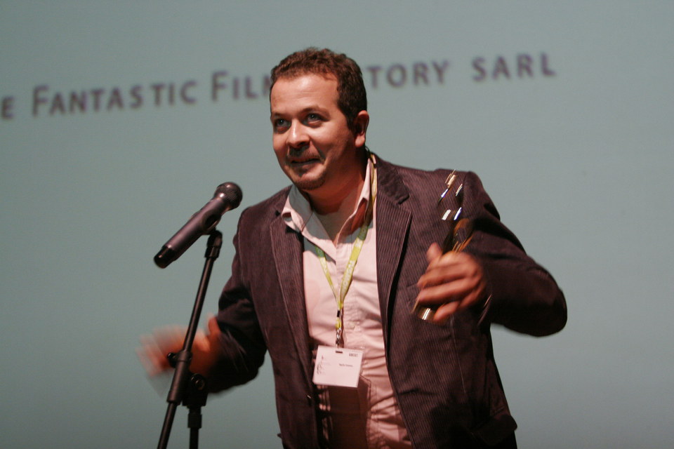 Malik Amar giving a word for the prize Best Short Film for his film “Dead Fish”