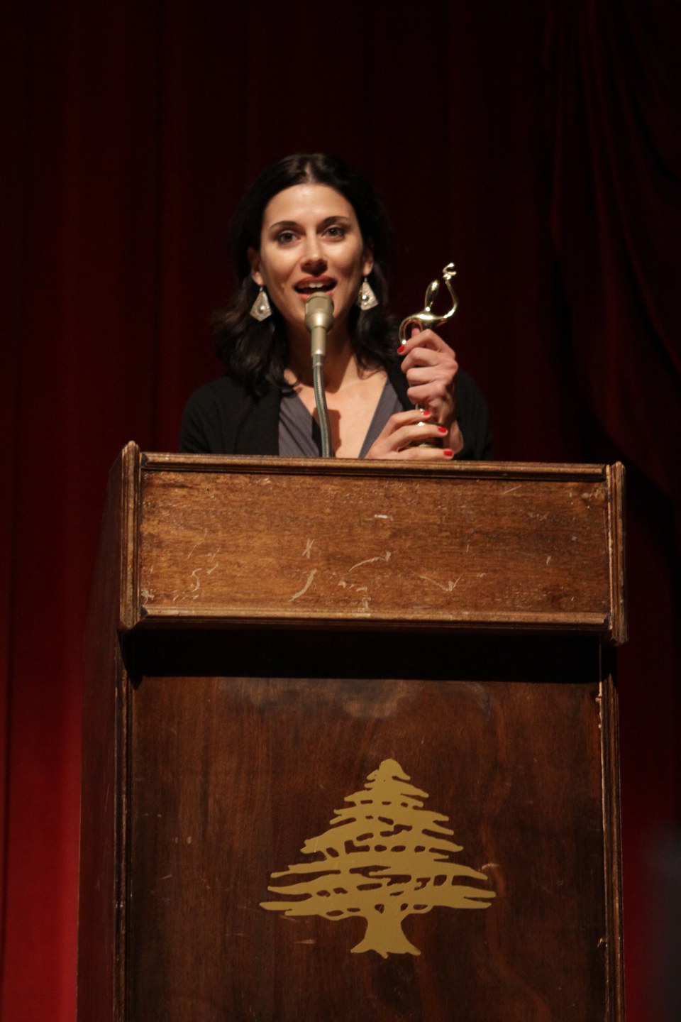 Cherien Dabis giving a word