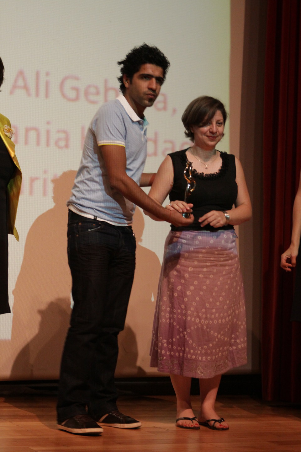 Best Short Film Prize being taken by two of the directors present: My Name is Mohammed by Yahya Talbe Hassan, Amir Ali Gebara, Wamid Hussein Hamdan, Rania Haddad, Ahmed Yassine Kharit