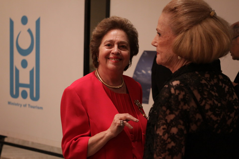 Aimee Boulos and May Arida in Lobby of UNESCO after the screening of Tetro