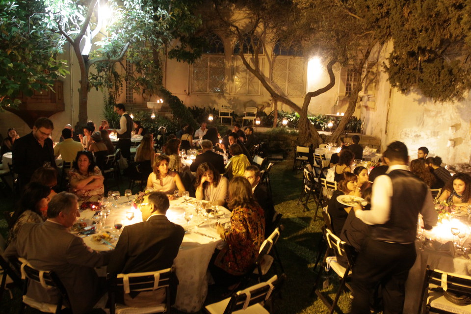 General view of the dinner at sursock palace