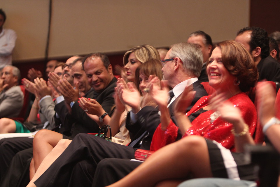 The audience enjoying the word being said