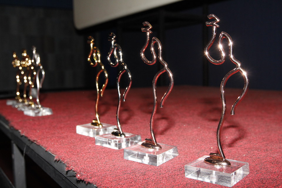 Aleph Awards being laid on the table