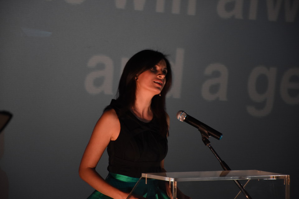 Ceremonies Host Pierette Katrib opening the festival