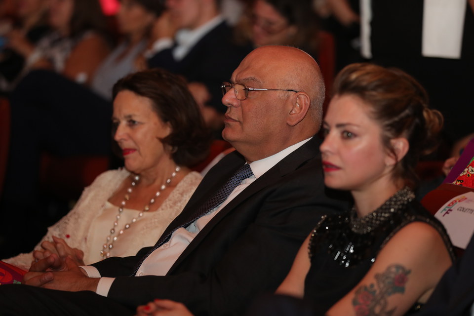 Member of Parliament Bassem el Chab next to Dolores Fonzi actress in La Cordillera