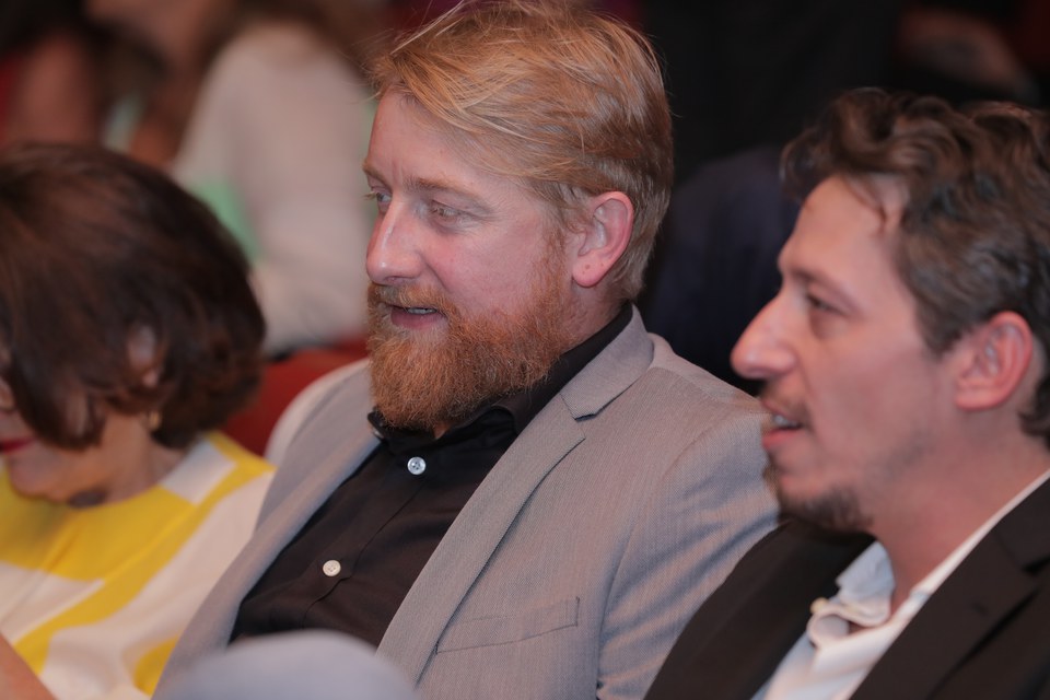 Hugh Welchman director Loving Vincent with distributor Gianluca Chakra –Frontrow entertainment