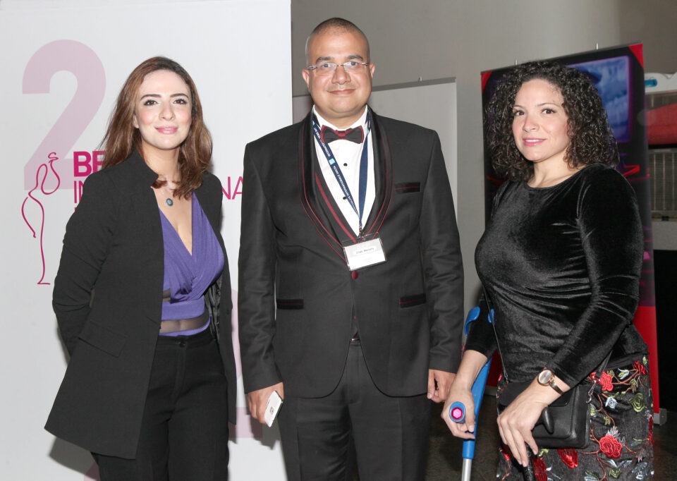 Egyptian Director of Colored Dress with members of the cast